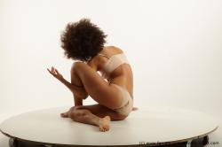Underwear Gymnastic poses Woman Black Slim medium brown Academic